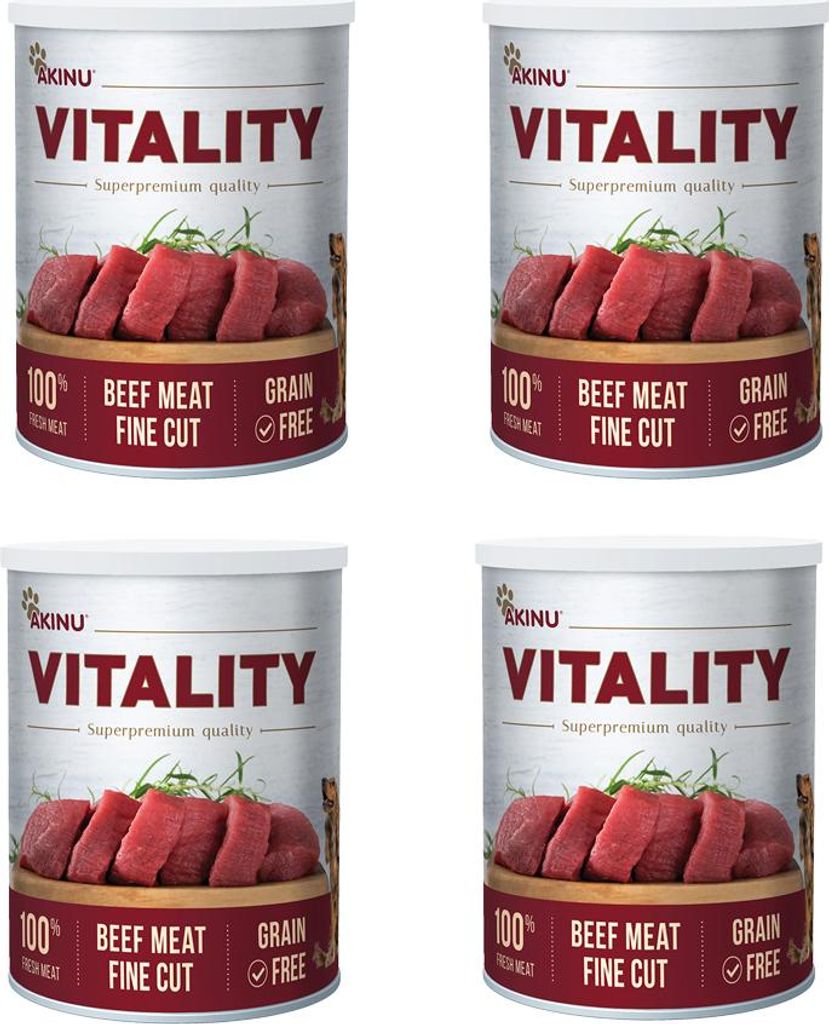 Akinu VITALITY Hovězí jemně krájená svalovina konzerva pro Obrázek produktu 