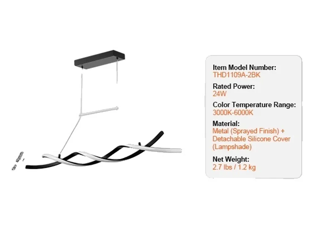 Lampada Sospensione LED 24W Moderna: Design Minimalista Regolabile - 1