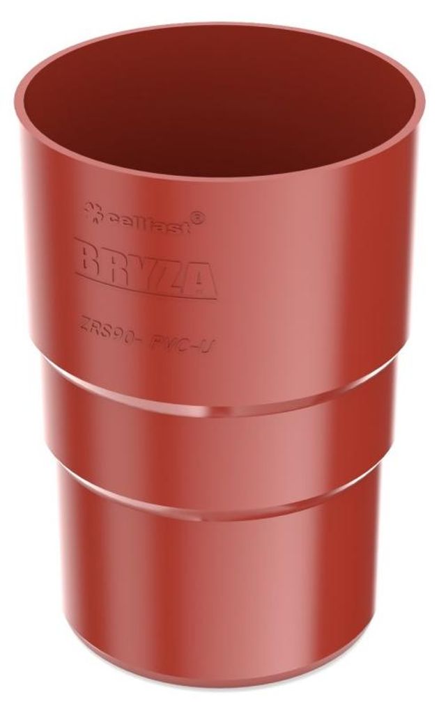 BRYZA Kunststoff Fallrohrverbinder Ø 110 mm, Rot RAL 3011 Produktbild 