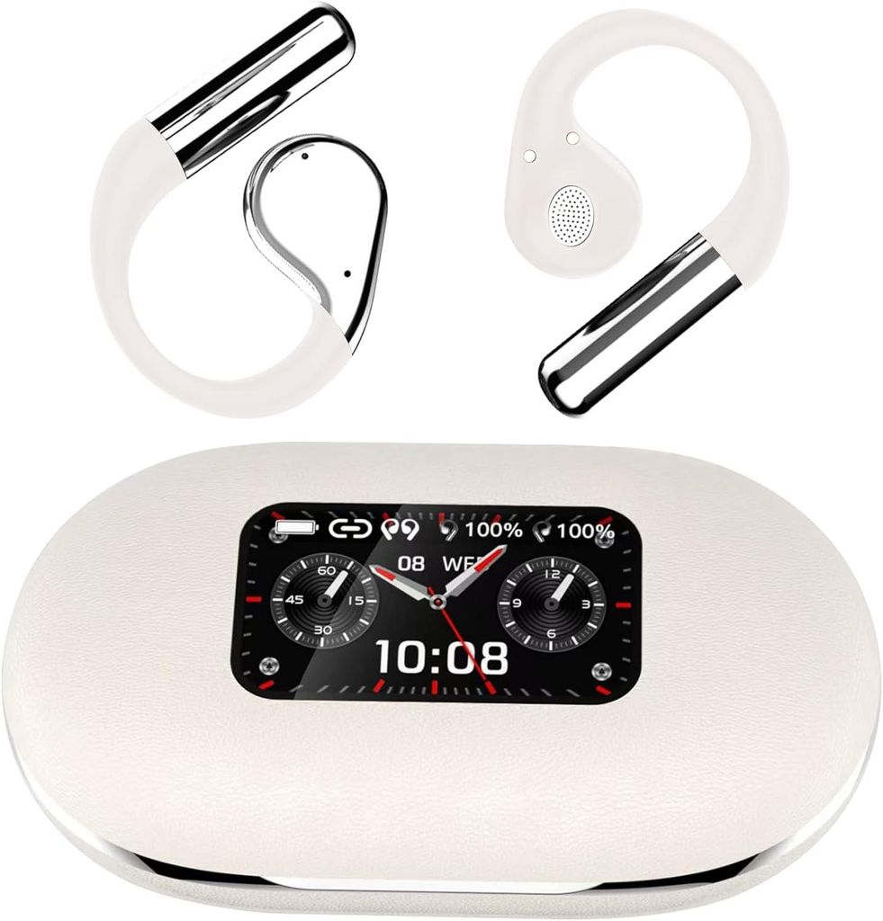 Open-Ear-Headset mit kabellosem Betrieb, Farb-Touchscreen, Bluetooth 5.4, Lange Akkulaufzeit, IPX5-Wasserdichtigkeit, ENC-Rauschunterdrückung