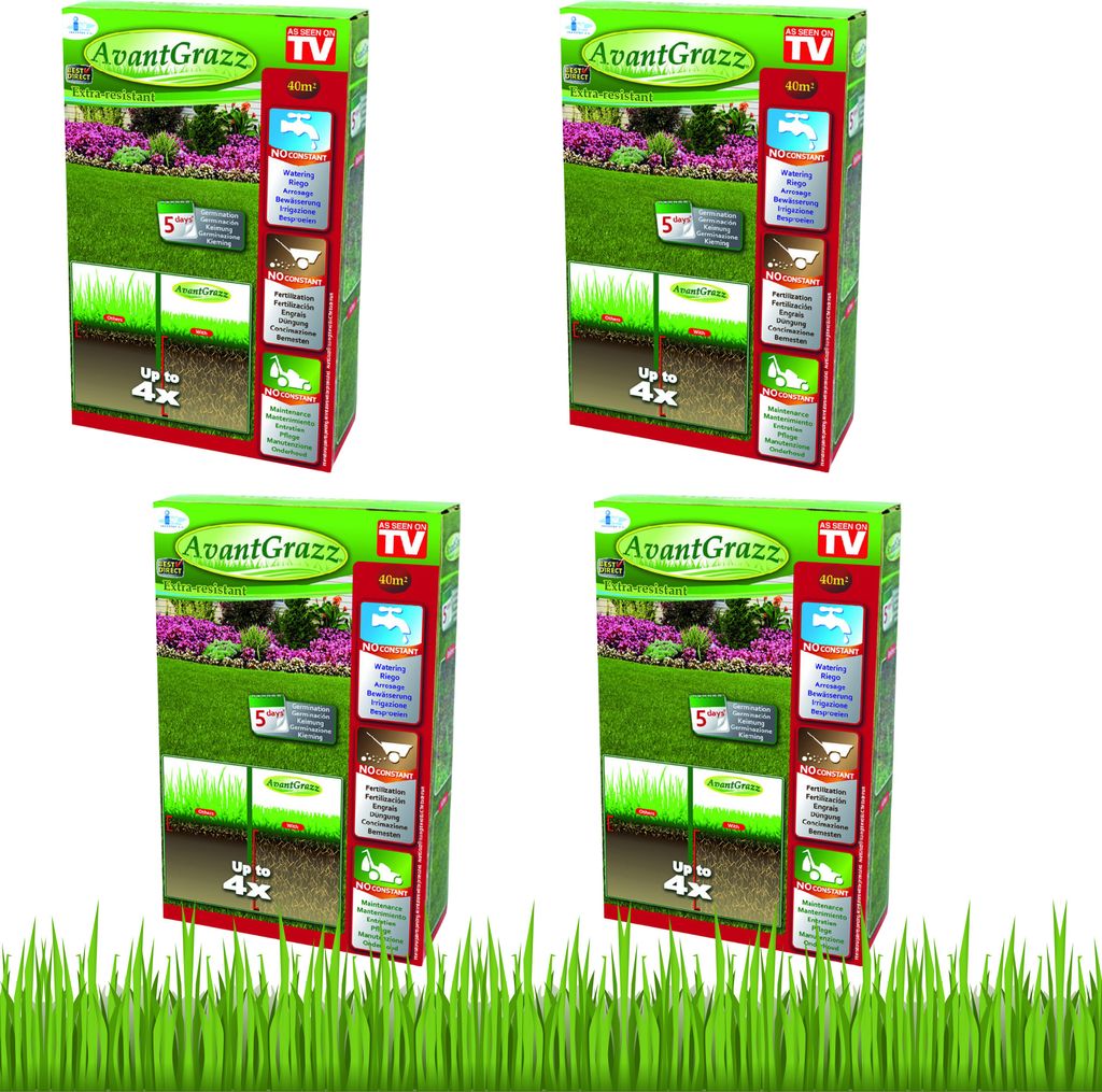 Avant Grazz Rasensamen für besonders strapazierfähigen Rasen, 4 kg, Grassamen robust & widerstandsfähig, Regeneration Rasen, für 160 m²