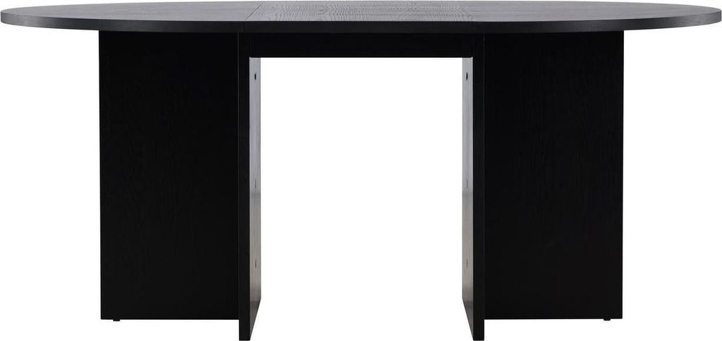 Strada table à manger Ø120cm. avec rallonge noir. Image du produit 