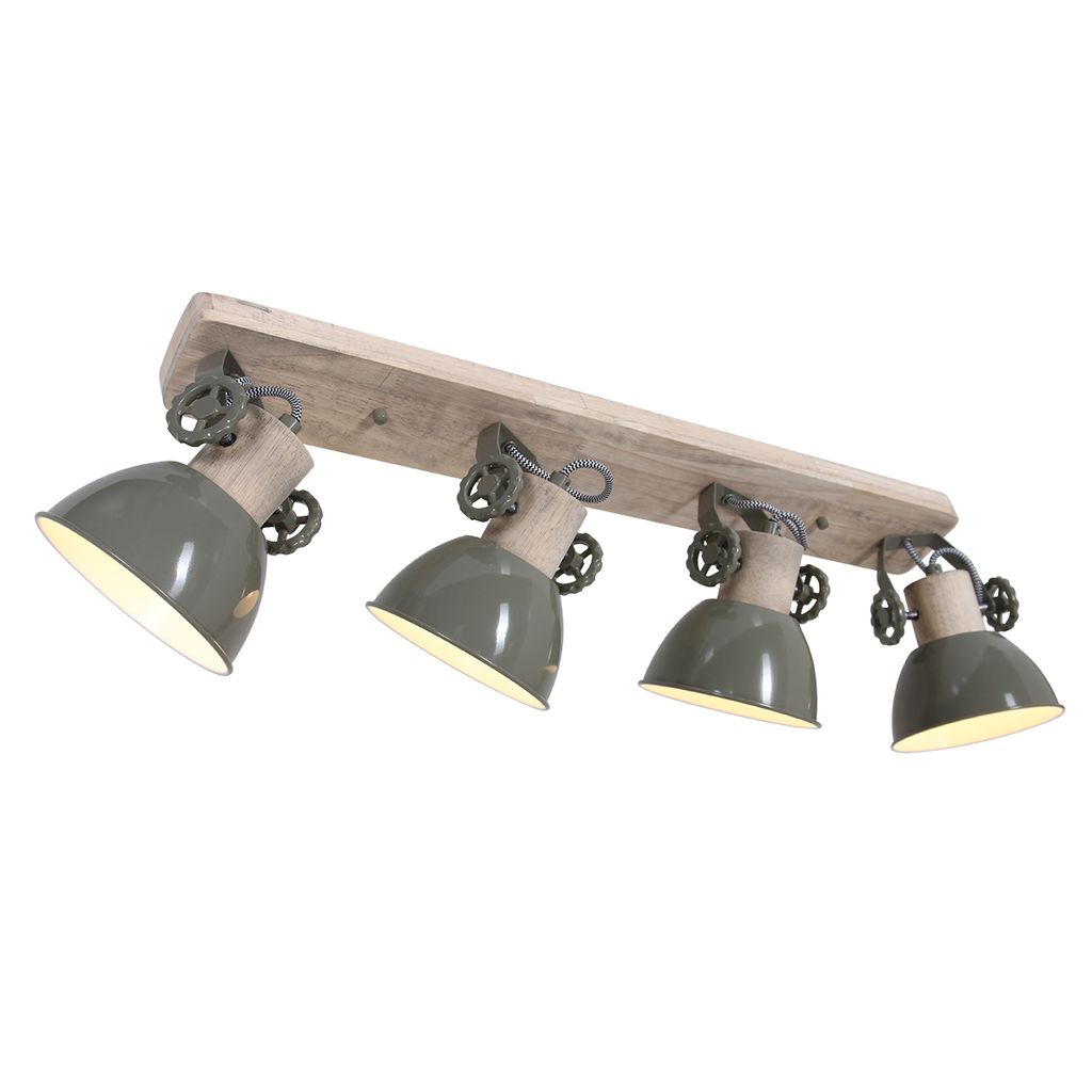 Mexlite - spot - Gearwood - vert - métal bois de caoutchouc Image du produit 