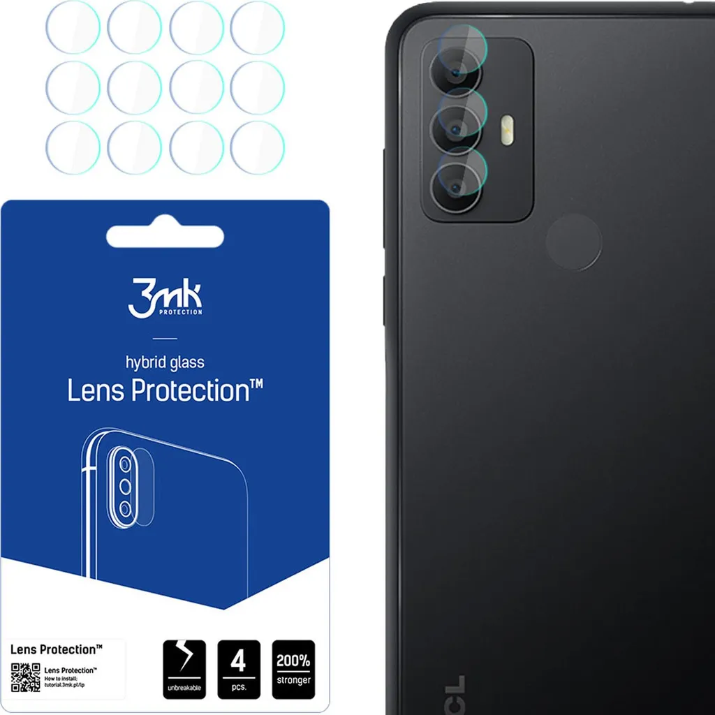 3mk Lens Protection per TCL 306 - Sicurezza Invisibile 4 Pack