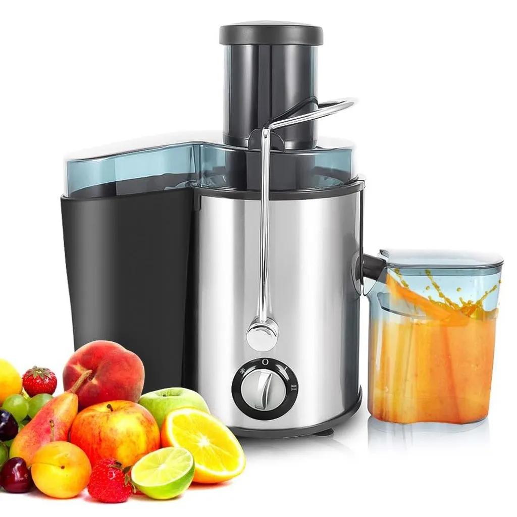 Centrifugeuse fruits et légumes 1000W en acier inox avec goulotte 65mm