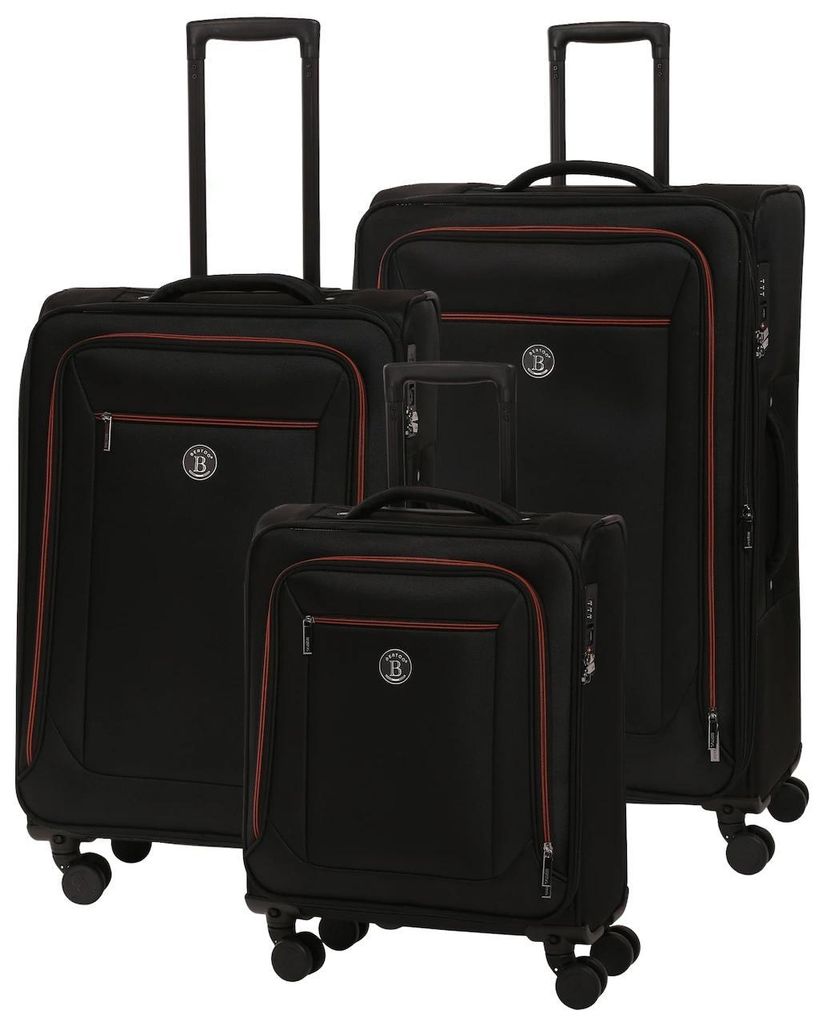 Reisekoffer BERTOO Modena - schwarzes 3-in-1-Set