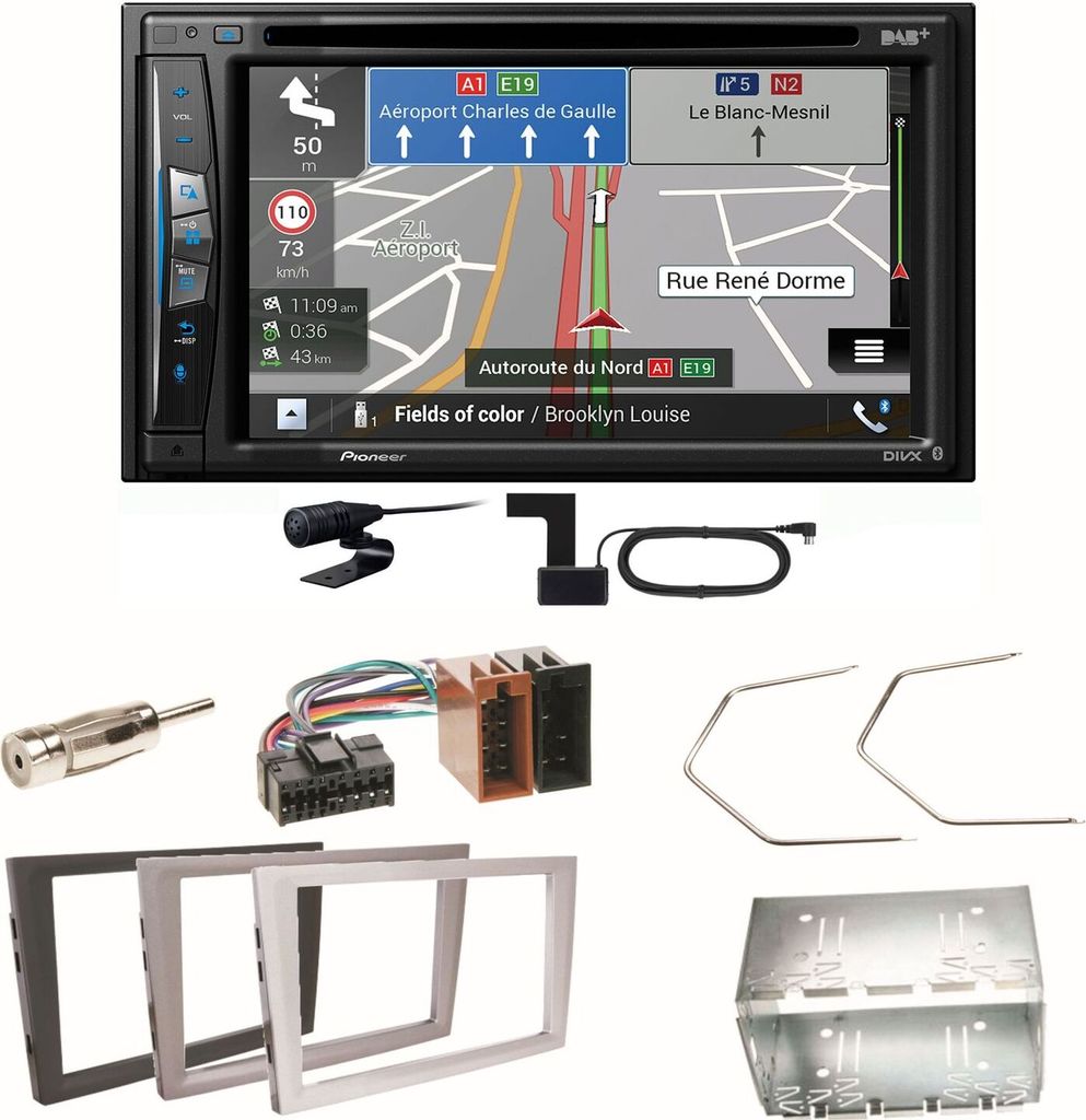 Pioneer AVIC-Z730DAB Navigation Einbauset für Opel Vectra C Signum Corsa Combo