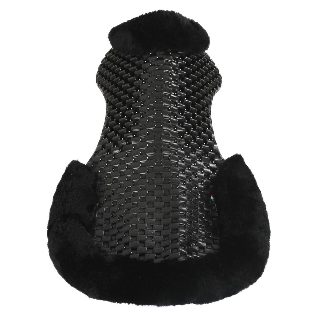 Acavallo Respira Air Release Soft Gel Pad Front Riser Cut Out Sheepskin Just Gel, Farbe:Black/Black