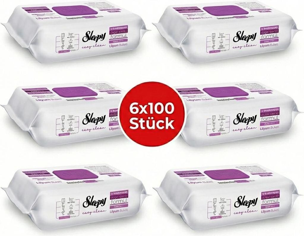 Utěrky na čištění povrchů Sleepy Easy Clean - fialové (6x Obrázek produktu 