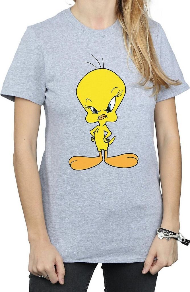 Looney Tunes - "Angry" T-Shirt für Damen BI789 (XXL) (Grau)