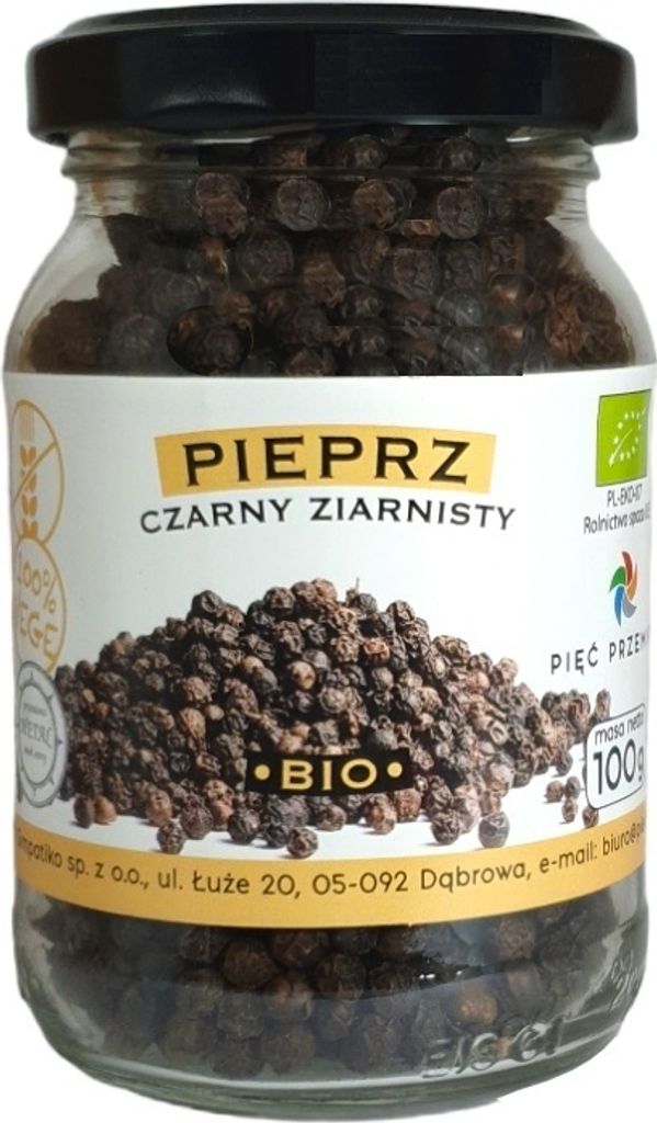 PIEPRZ CZARNY ZIARNISTY BEZGLUTENOWY100 g - PIĘĆ PRZEMIAN Zdjęcie produktu 