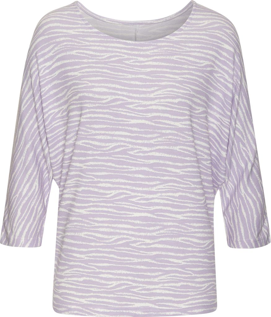 LASCANA 3/4-Arm-Shirt lila Größe 40/42