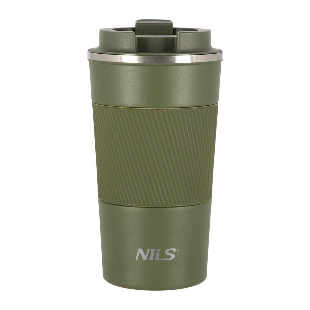 Nils NCC09 Thermobecher 510 ml Edelstahl doppelwandig 12h heiß 24h kalt rutschfester Griff