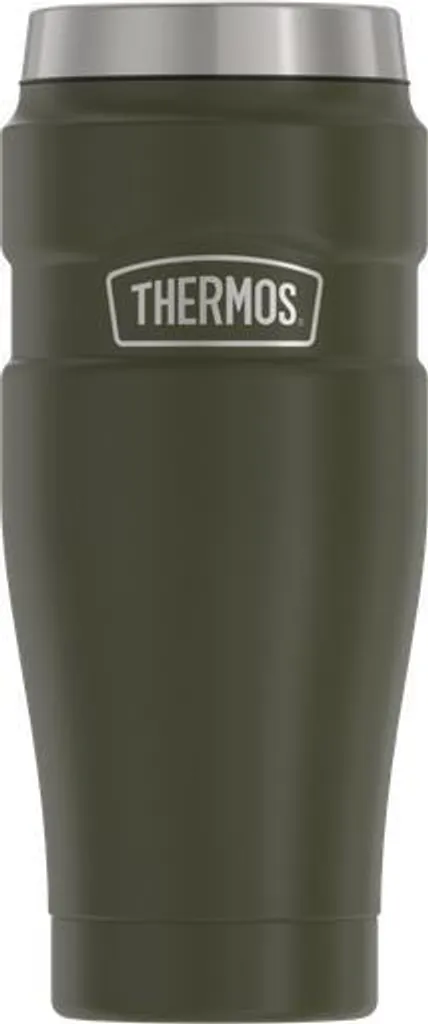 Thermos Inox King Mug Isolant 470ml pour Café et Thé - Vert Armée - 2
