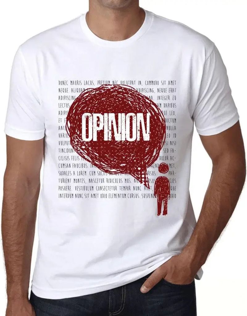 Herren Grafik T-Shirt Gedanken Meinung – Thoughts Opinion – Öko-Verantwortlich Vintage Jahrgang Kurzarm Lustige Druck Geburtstag Geschenk Mann