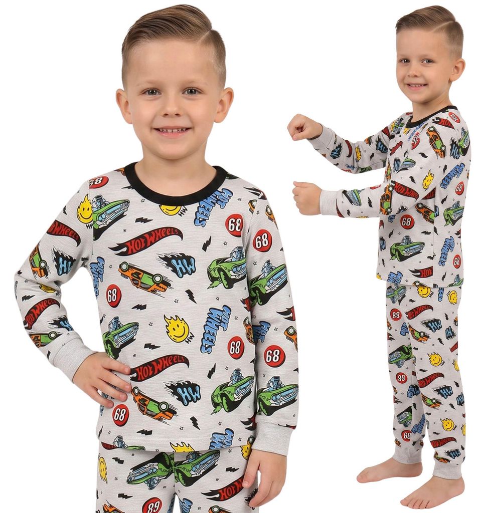 Hot Wheels Baumwoll-Pyjama Jungen, 2-teilig, , 104 Produktbild 