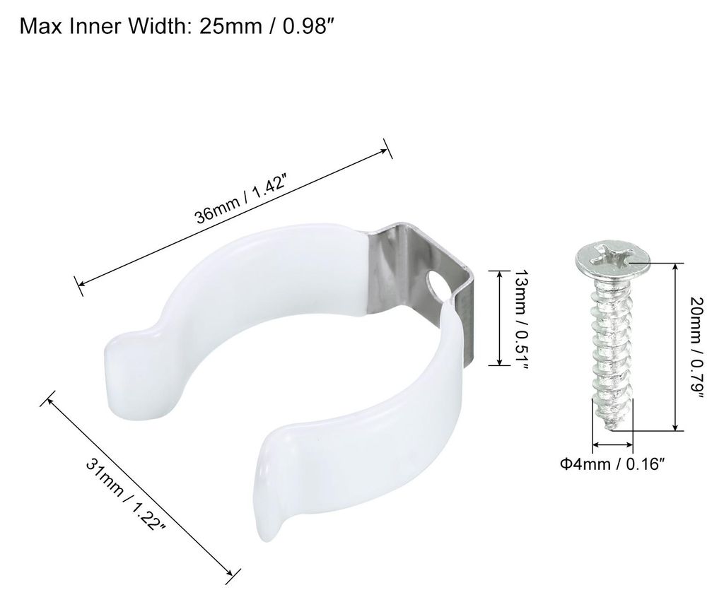 10 Stš¹ck T10 U Clips Halter Halterung fš¹r LED Glš¹hbirne Montagehalterung Unterstš¹tzung Edelstahl Leuchtstoffr?hre Halter LSD Schlauch B...