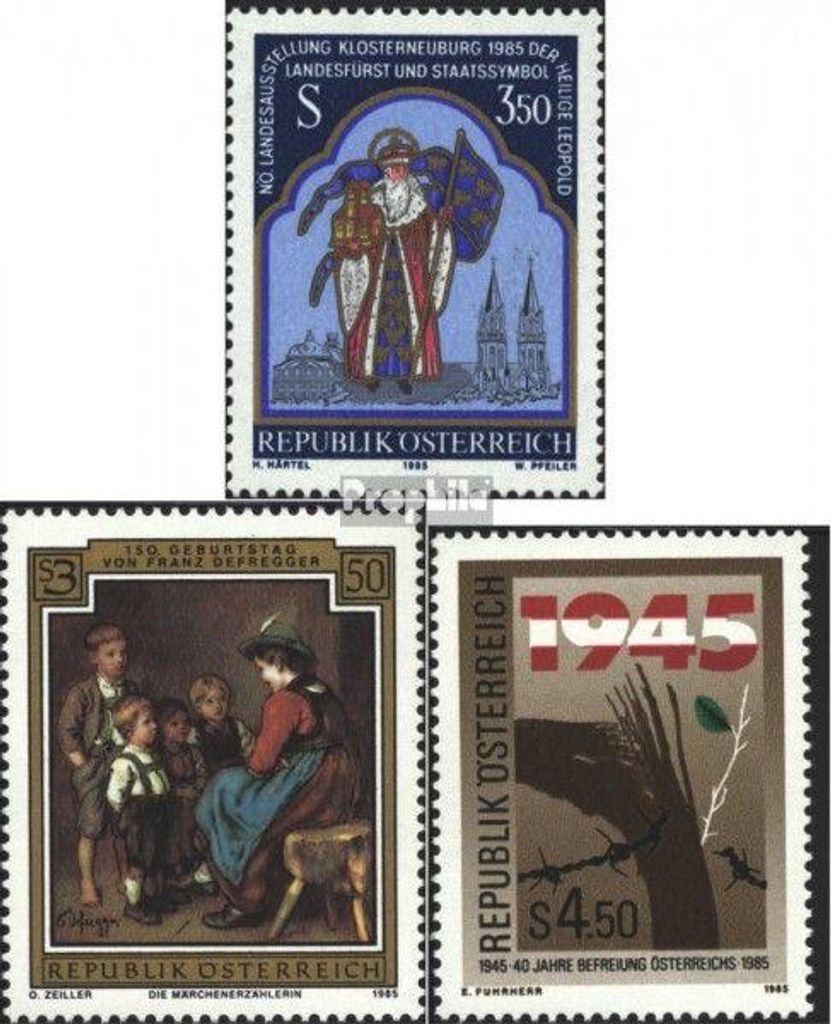 Briefmarken Österreich 1985 Mi 1808,1809,1810 (kompl.Ausg.) Produktbild 
