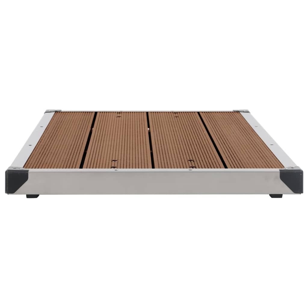 vidaXL Piatto doccia da giardino in acciaio inox WPC 110 x Immagine del prodotto 