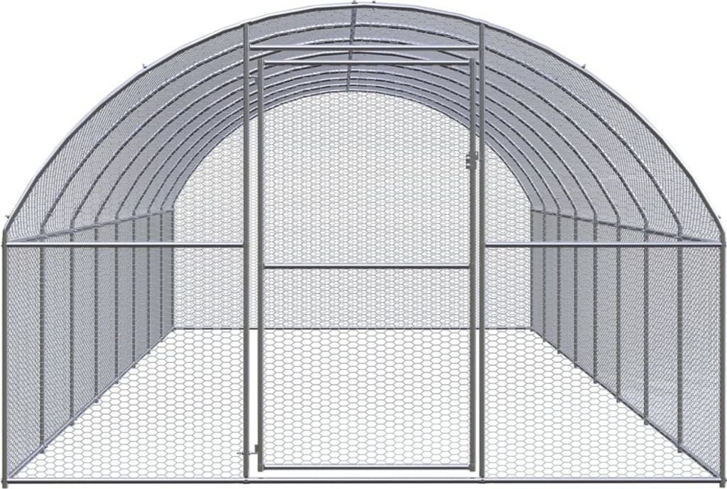 vidaXL Outdoor-Hühnerstall 3x8x2 m Verzinkter Stahl Produktbild 