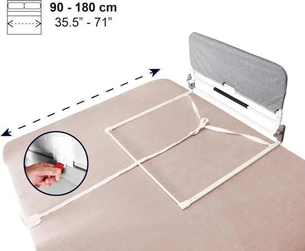 Éviter les chutes de lit - Barrière de lit réglable et pliable robuste - 2