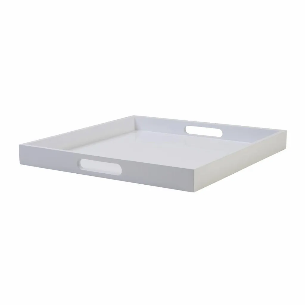 Vassoio Gift Company Spa M, quadrato, vassoio da portata, vassoio decorativo, MDF, bianco, 40 x 40 cm, 77851