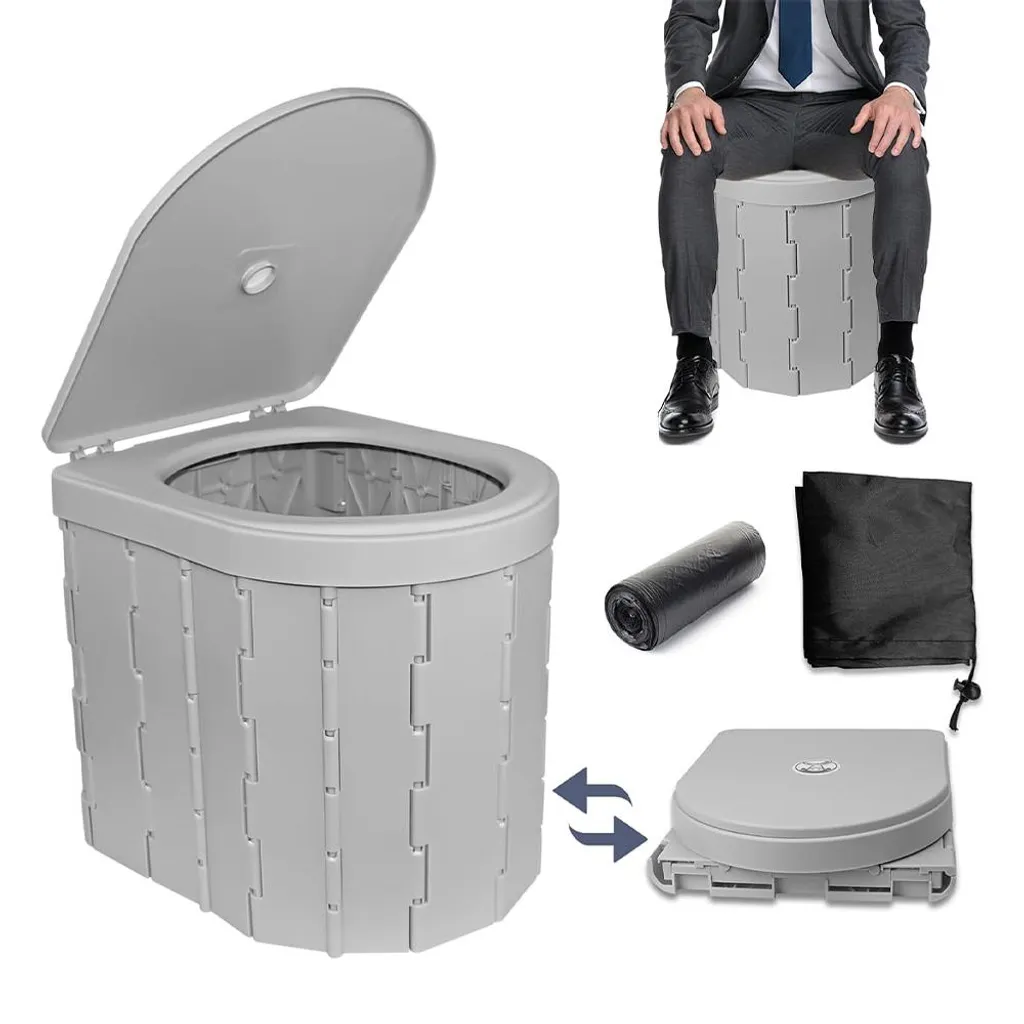 Toilettes portables pour randonnée et van avec 15 sacs de propreté