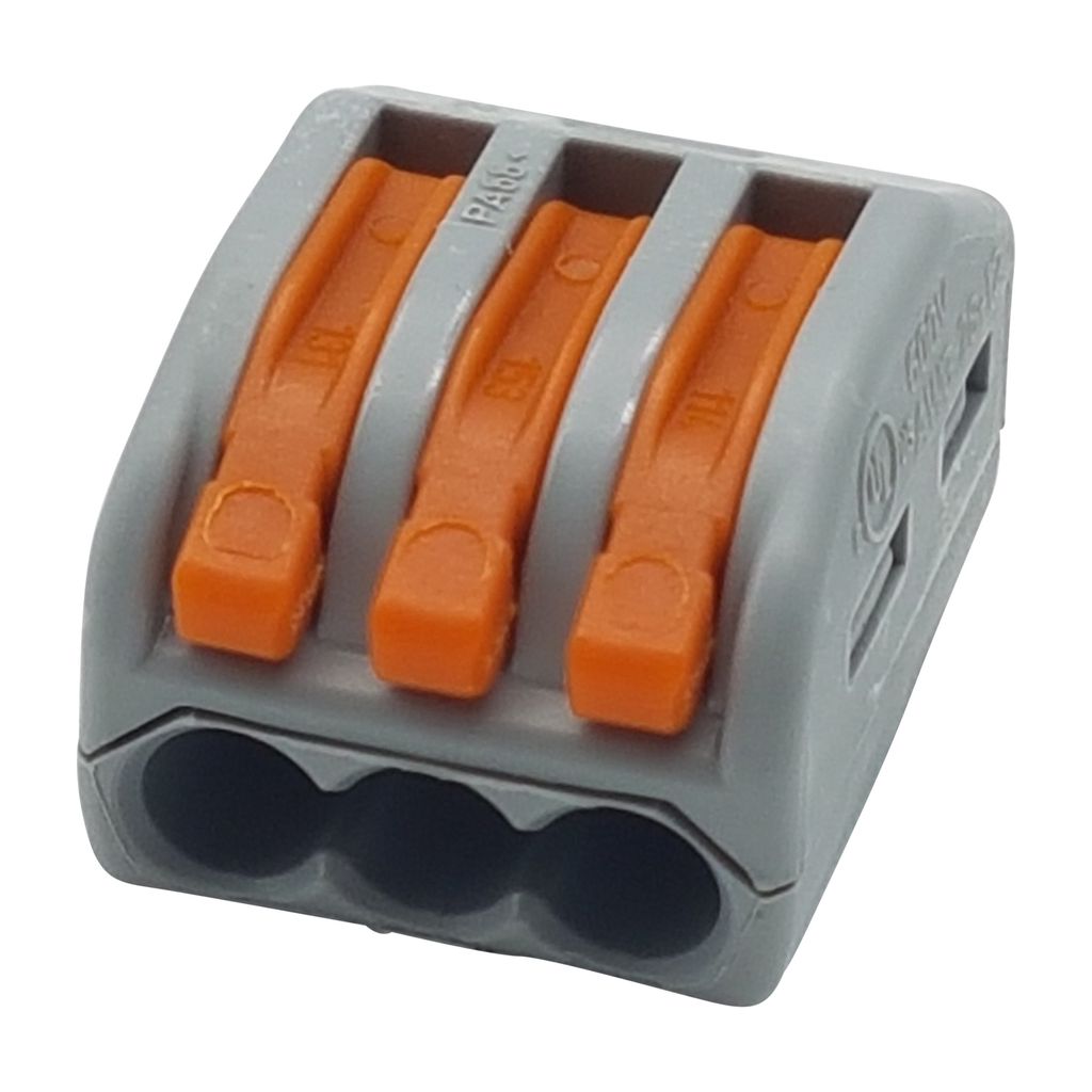 Wago 222-413 – Blocs De Raccordement Pour 3 Conducteurs, 4 Mm², 20A, 600V, Lot De 100