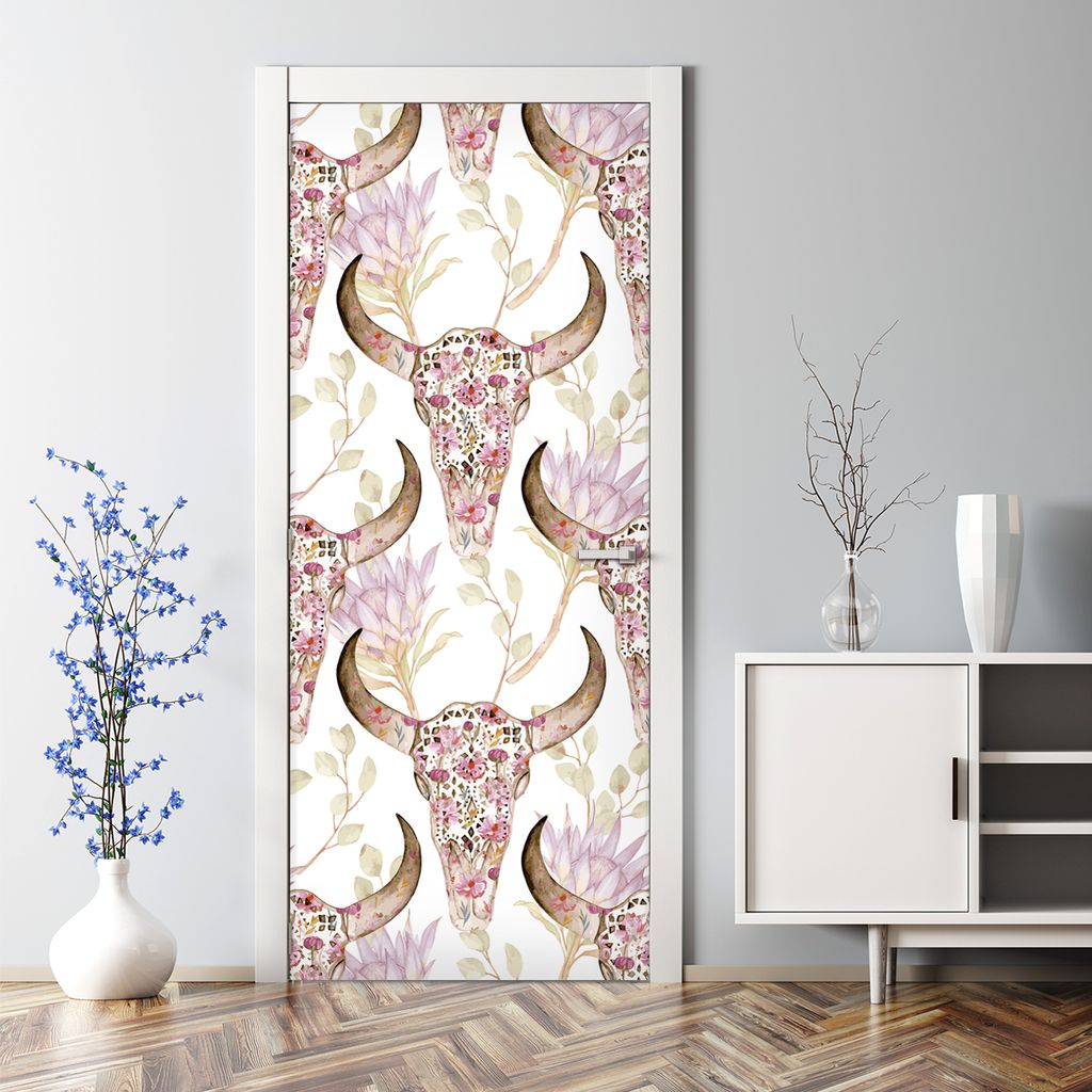 Dekorative Türposter selbstklebend Klebefolie Wandaufkleber Türaufkleber Graue Löwenzähne 70 x 200 cm