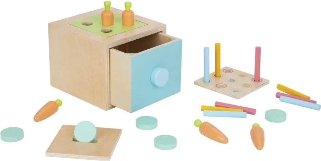 Boîte de tri 3 en 1 en bois dès 1 an - Jouet éducatif d'éveil Montessori