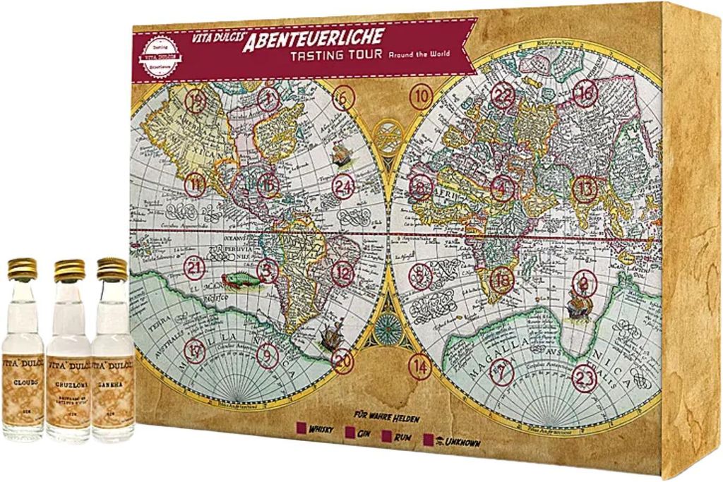 Adventskalender Gin Edition 1 - Weltreise - 24x0,02l - Vita Dulcis