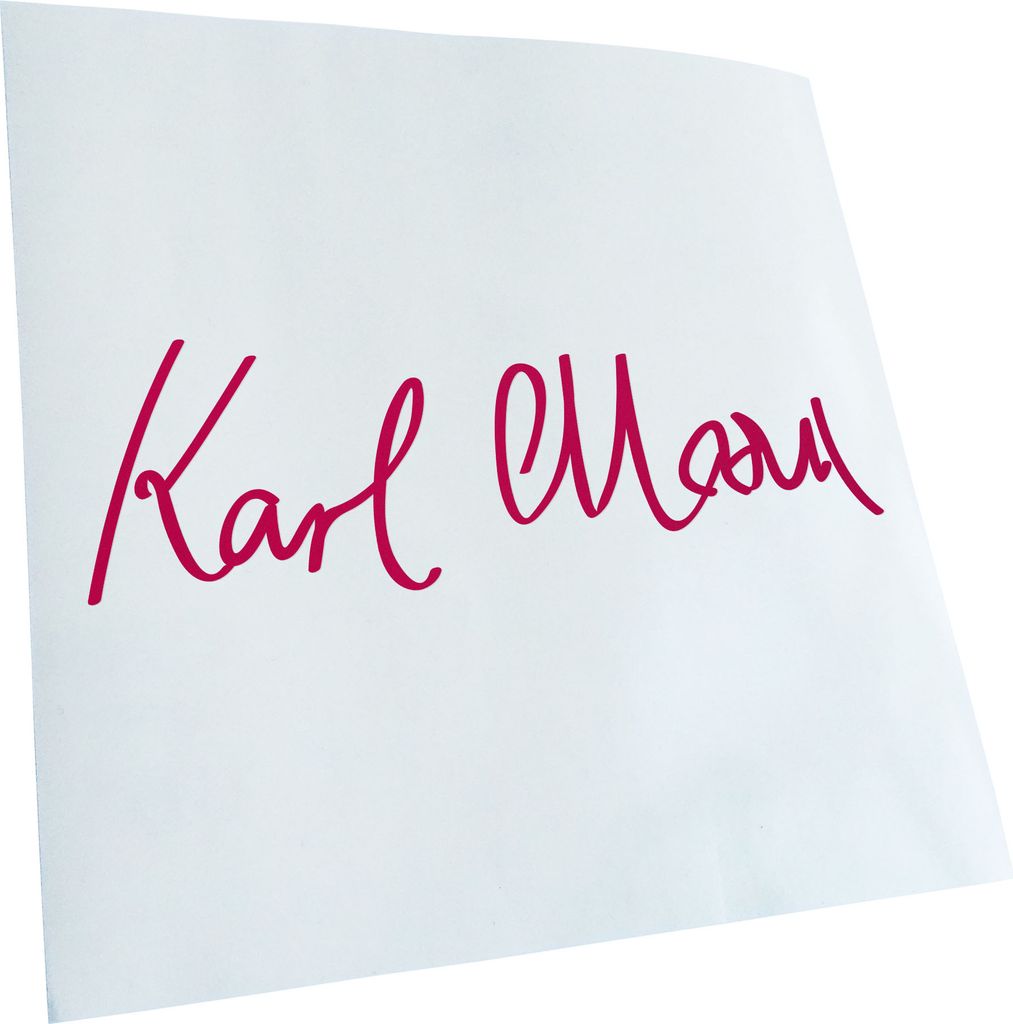 Kiwistar - Autoaufkleber - Karl Marx Unterschrift - Pink - 40x12cm - Aufkleber für Auto, Laptop, Fahrrad, LKW, Motorrad mehrfarbig JDM Decal Racing