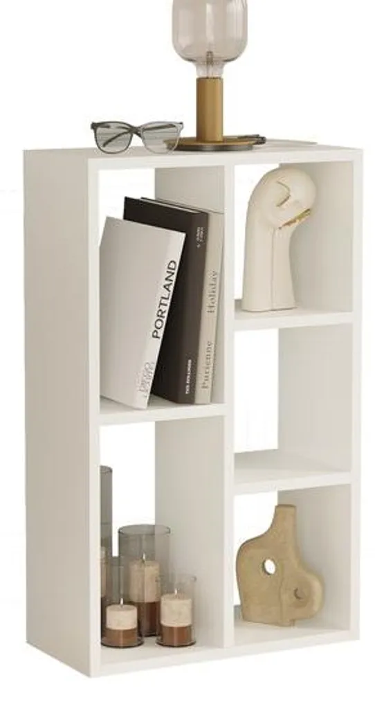Rangement Monaco 5 cases pour petits espaces blanc - Stop au désordre