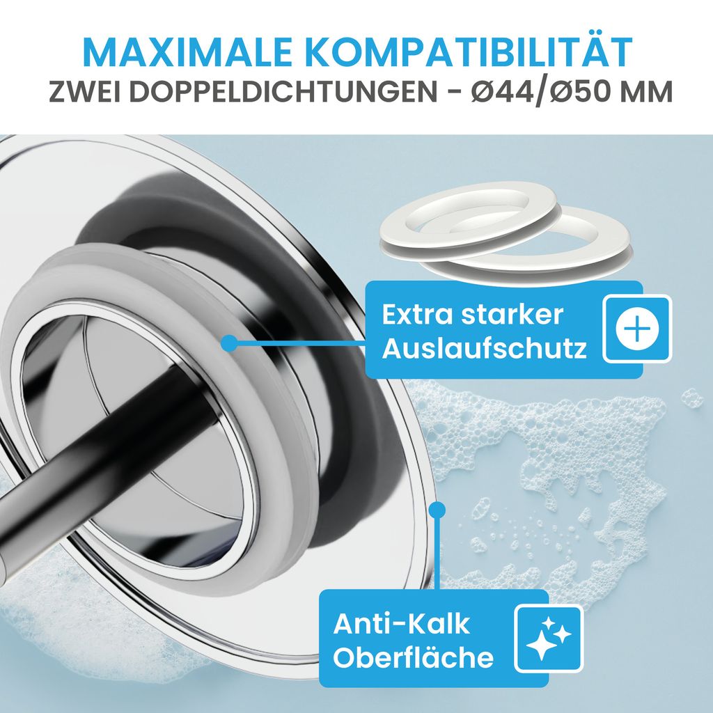 Bächlein Universal Badewannenstöpsel - Abfluss-Stopfen aus Produktbild 3