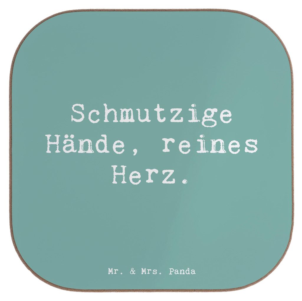 Mr. & Mrs. Panda Untersetzer für Gläser Spruch Reines Herz Kind - Meeresbrise - Geschenk, Coaster, Spielen, Liebe, Design, Familienleben, Familie...
