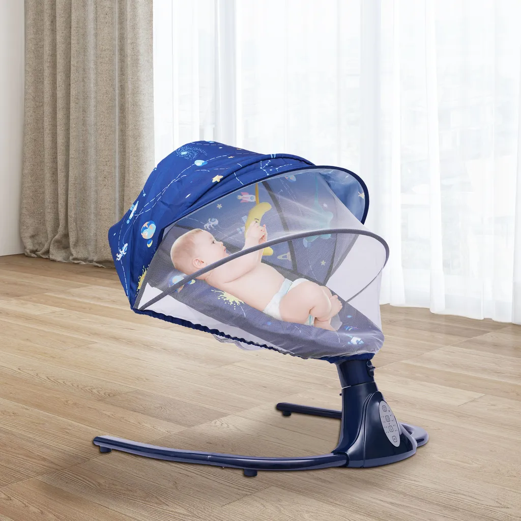Transat électrique bleu avec télécommande et Bluetooth pour bébé 0-20 mois - 15