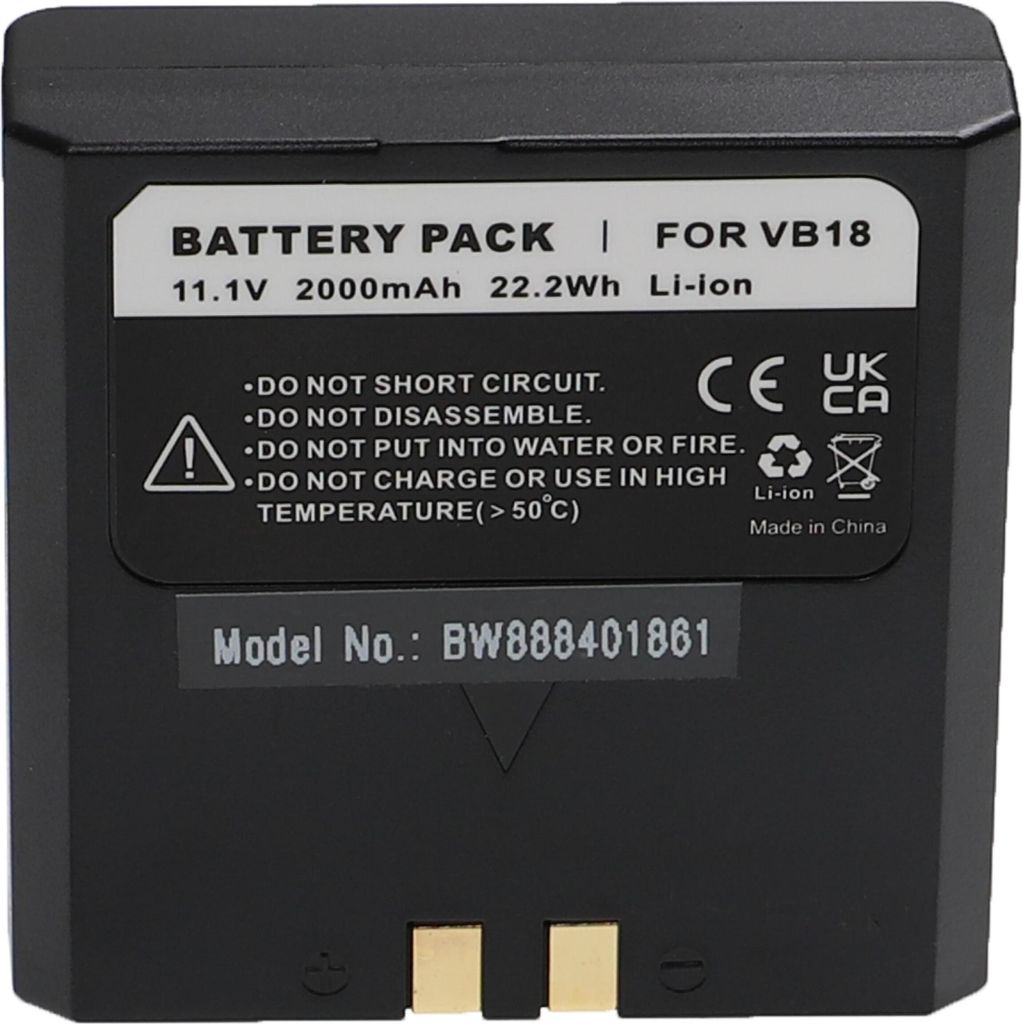 vhbw Akku Ersatz für Godox VB19, VB18 für Blitzgerät, Kamera-Blitz (2000 mAh, 11,1 V, Li-Ion)