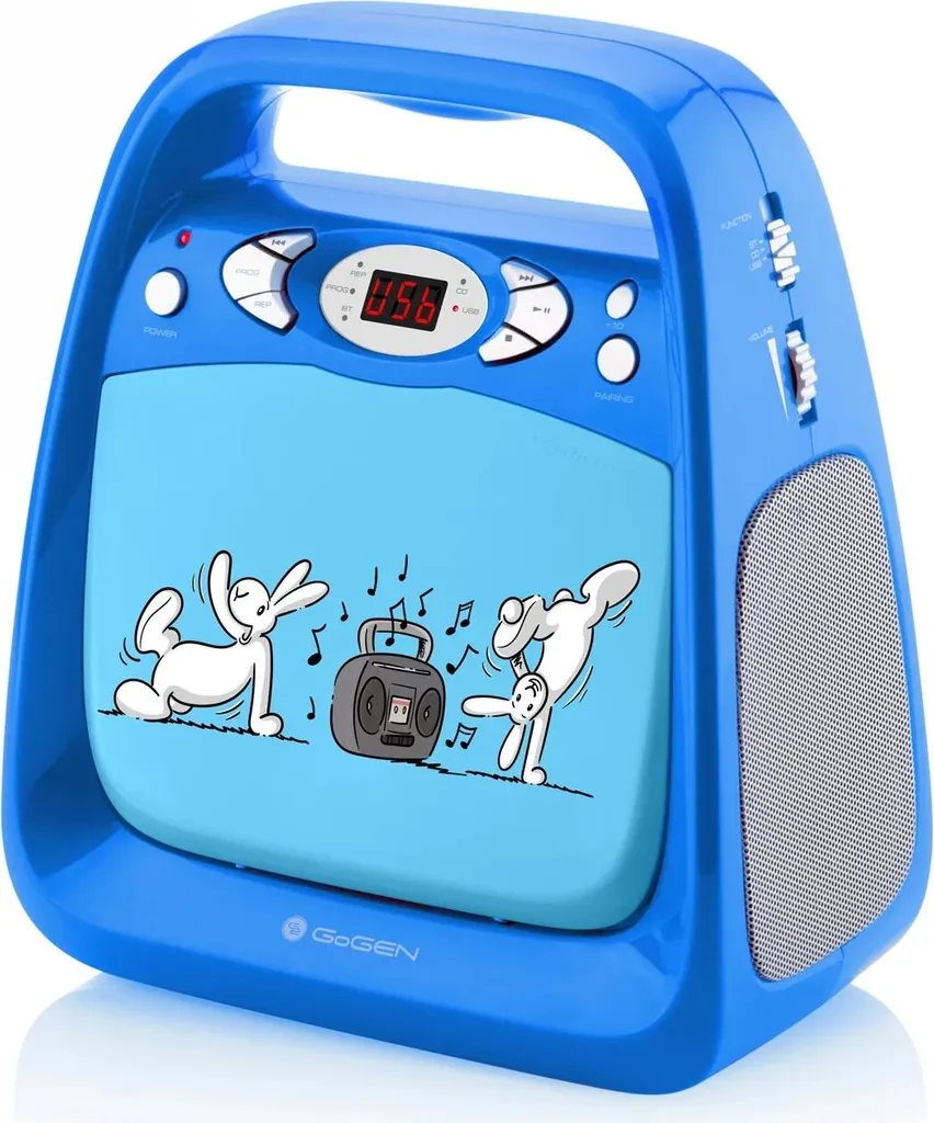 Lecteur CD Karaoké GoGEN Bob et Bobek Bleu pour Enfant - Modèle KARAO