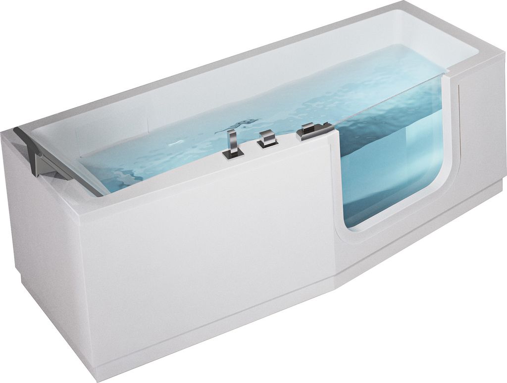 ELEGANZ Badewanne mit Tür/Seniorenbadewanne 170x70/80cm Ausführung Rechts