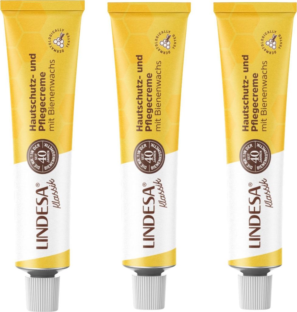3x LINDESA® Klassik Hautschutzpflegecreme mit Bienenwachs Produktbild 