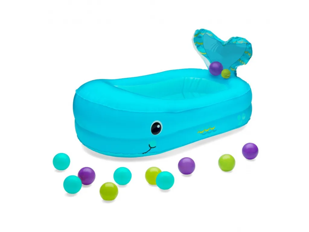 Bain moussant baleine gonflable Infantino - Transat de bain évolutif