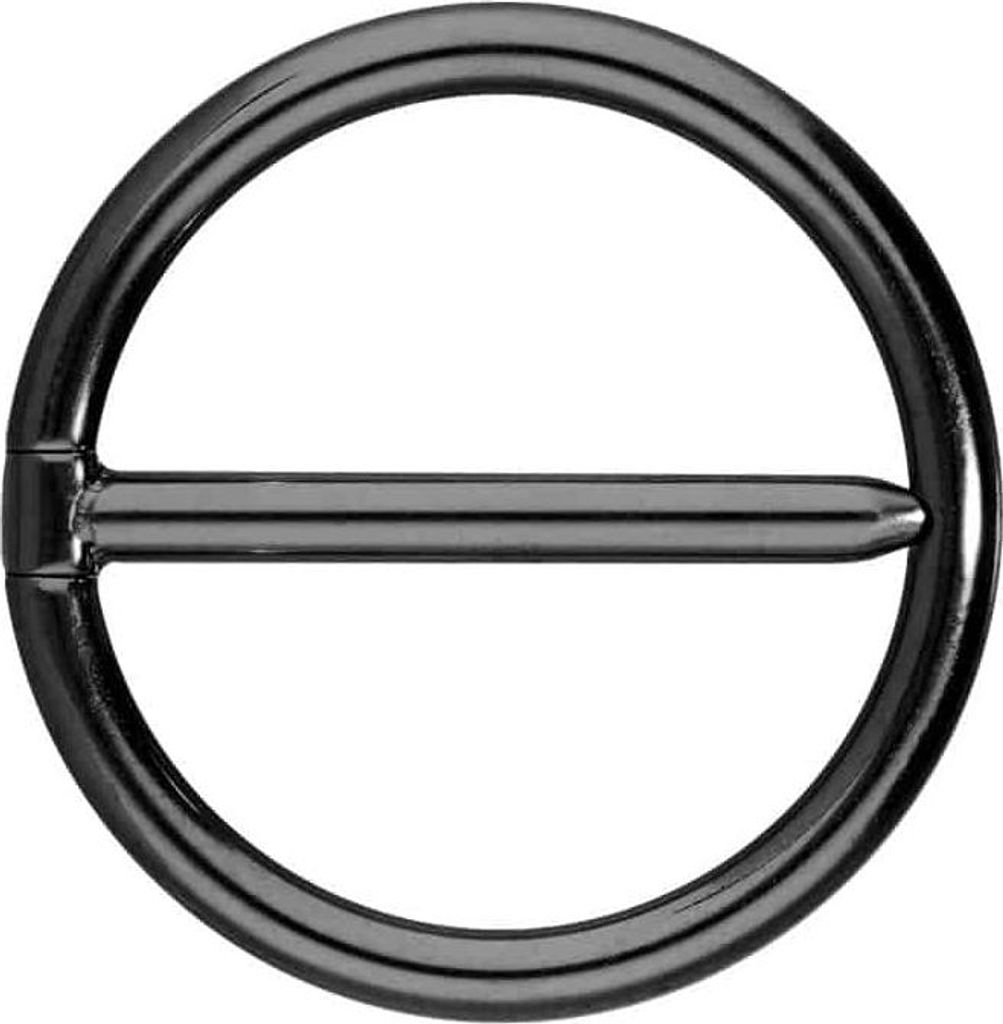 Brustwarzenpiercing, Titan Nippelpiercing Clicker RING Schwarz Innendurchmesser: 14 mm