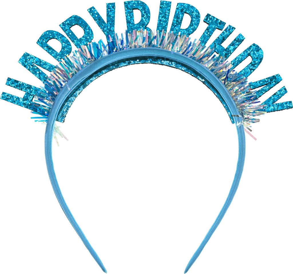 Oblique Unique Haarreifen Happy Birthday irisierend Produktbild 