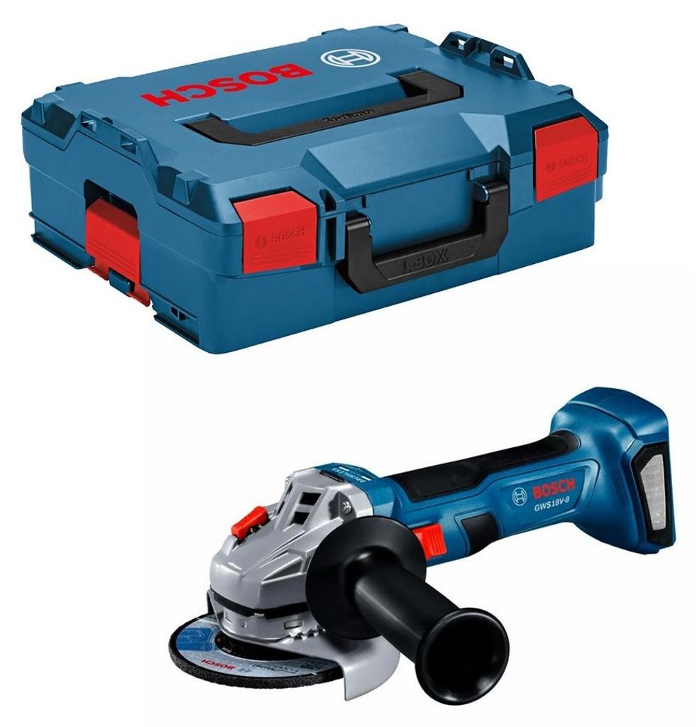BOSCH GWS 18V-8 125mm Angle Grinder (Bare Tool + L-Boxx Productafbeelding 