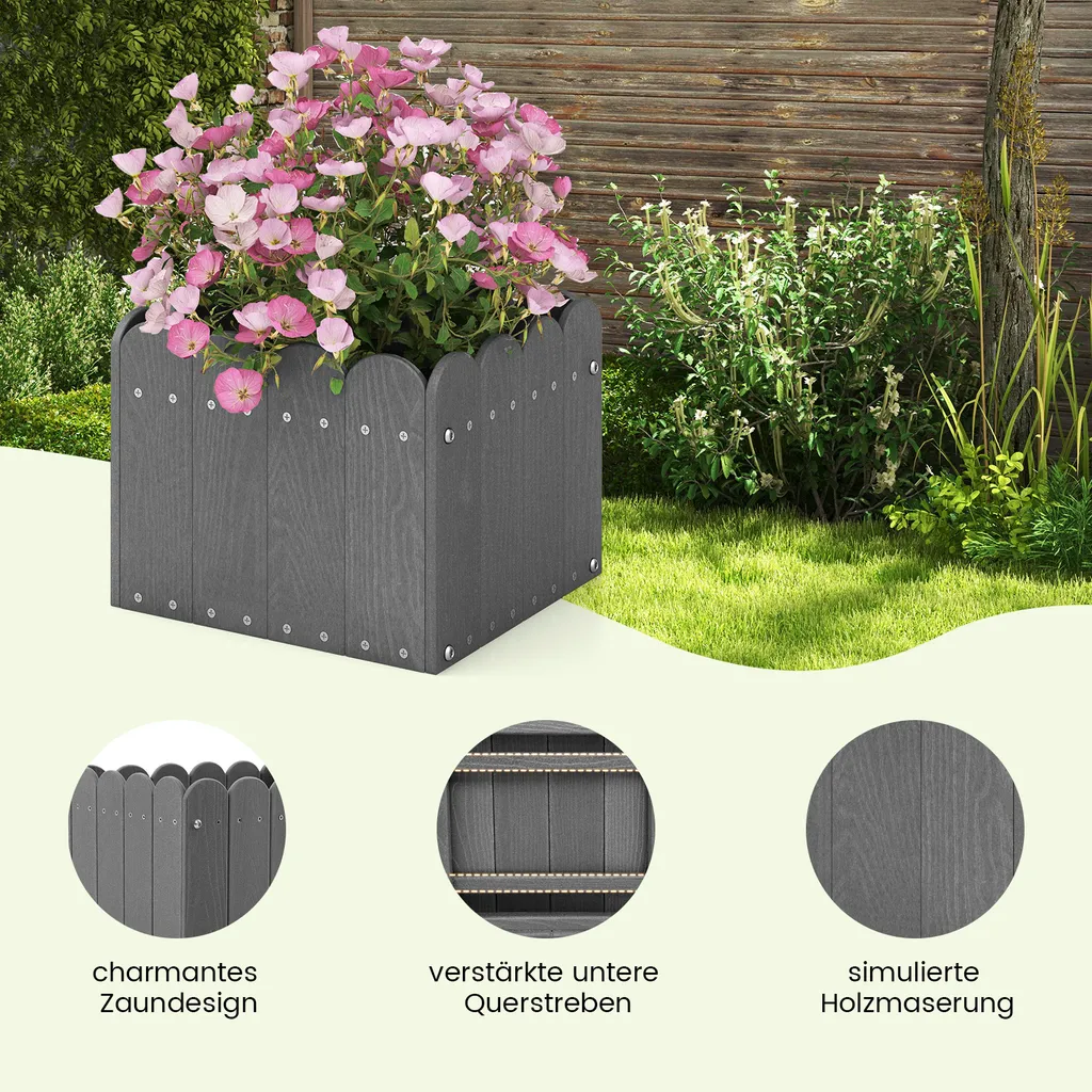 Bac à Fleurs Durable sans Entretien - Évite la Stagnation d'Eau 2pcs - 6