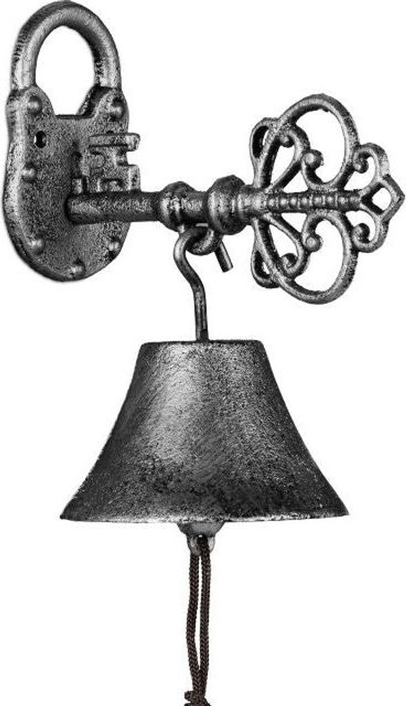 Campanello per porta in ghisa "Key" argento Immagine del prodotto 