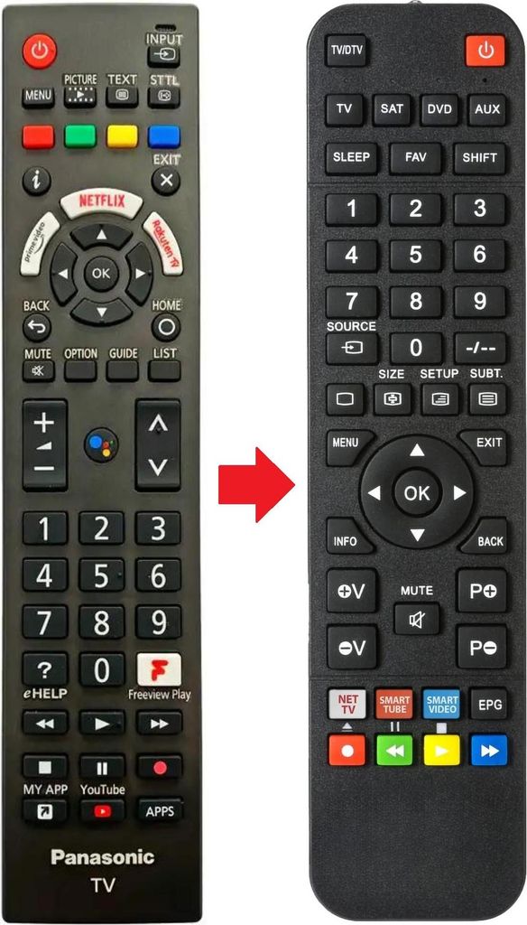 Fernbedienung geeignet für PANASONIC TX50JX800B | TX50JX800BZ | TX58JX800B