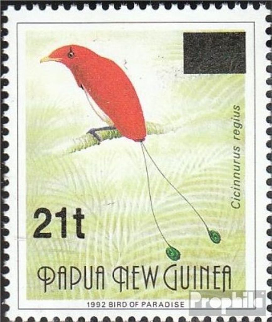 Briefmarken Papua-Neuguinea 1995 Mi 746II II (kompl.Ausg.), Aufdruck fett, Wertangabe T postfrisch Aufdruckausgabe