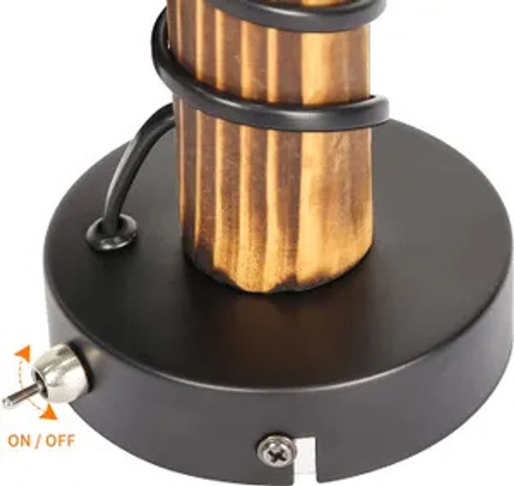 ZMH Wandleuchte Retro Holz Innen Wandlampe 1 Flammig Retro Produktbild 4