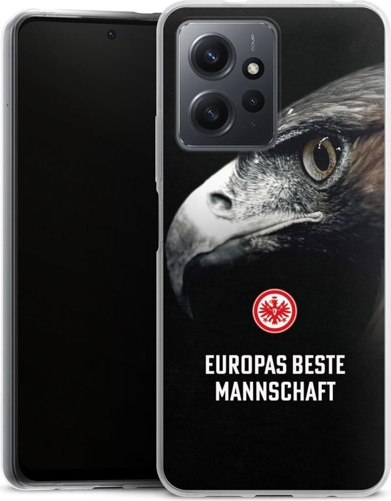 DeinDesign Handyhülle für Xiaomi Redmi Note 12 4G Silikon Hülle Case Smartphone Schutzhülle Europameisterschaft Eintracht Frankfurt Offizielles...